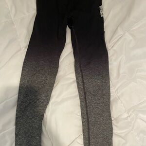 Gymshark Black and Gray Ombre Leggings for Active Wear